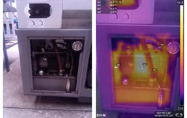 Termografía del sistema de enfriamiento del aceite