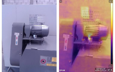 Termografía del sistema de transporte de rebaba